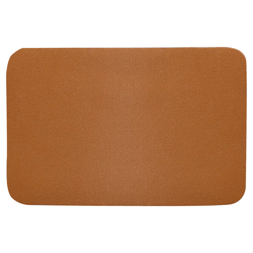 Genuine Caramel Leather Patch 3"x2" rectangle patch with adhesive (customizable)