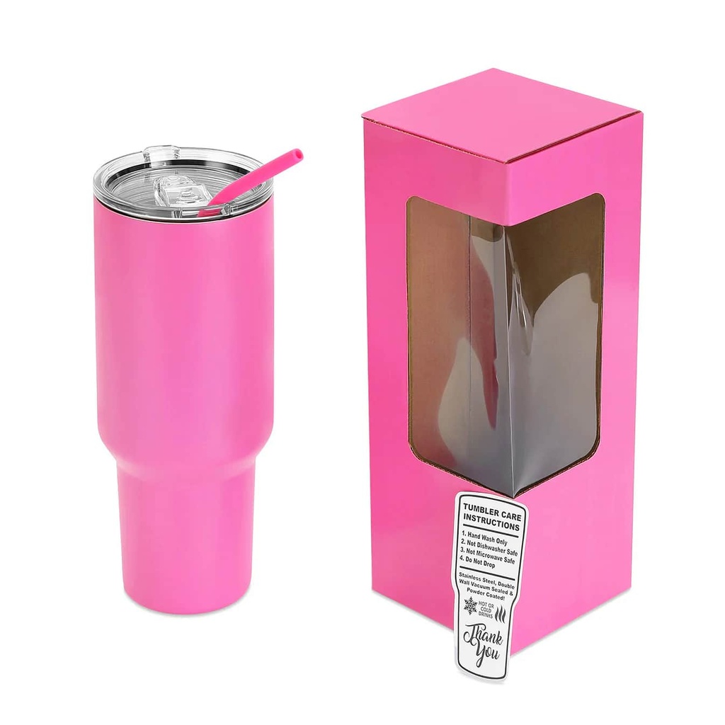 40oz Custom Laser Engraved Tumblers (Pink)