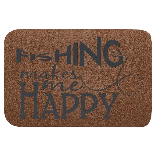 Genuine Brown Leather Patch 3"x2" (customizable)
