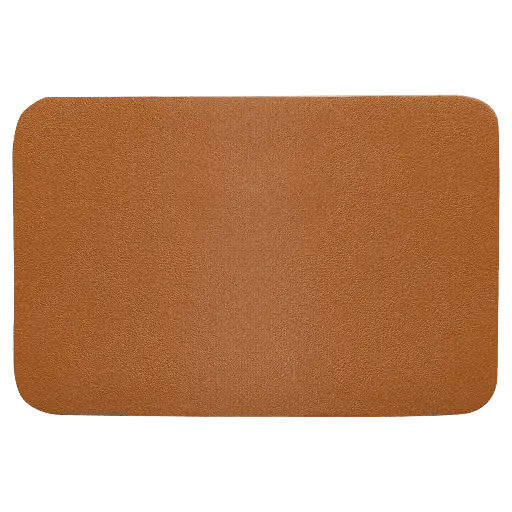 Genuine Caramel Leather Patch 3"x2" rectangle patch with adhesive (customizable)