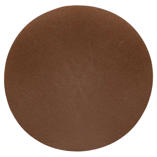 Genuine Brown Leather Patch 2 1/2 Round with adhesive