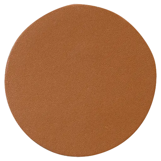 Genuine Caramel Leather 2 1/2" Round Patch with Adhesive