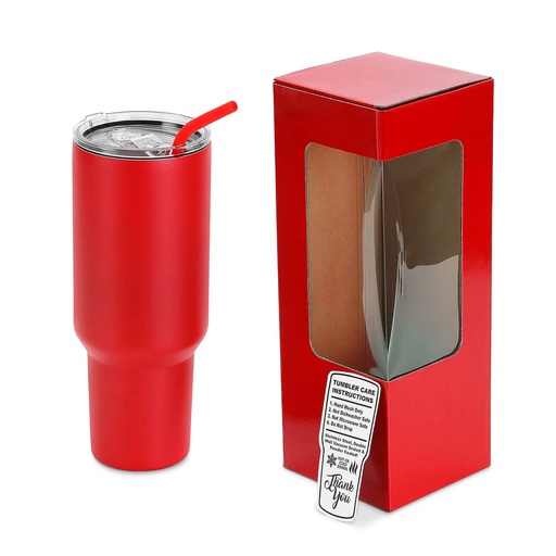 [parkedit-custom-tumblers-7] 40oz Custom Laser Engraved Tumblers (Red)