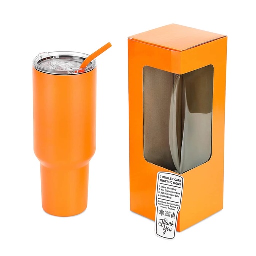 [parkedit-custom-tumblers-8] 40oz Custom Laser Engraved Tumblers (Orange)